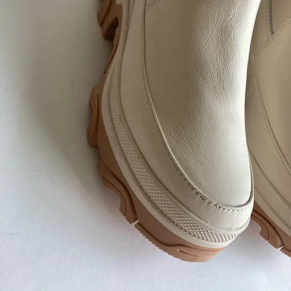 New Sorel Natural Seasalt Waterproof Leather Lug Outsole Chelsea Boots size 7.5 - Picture 7 of 14